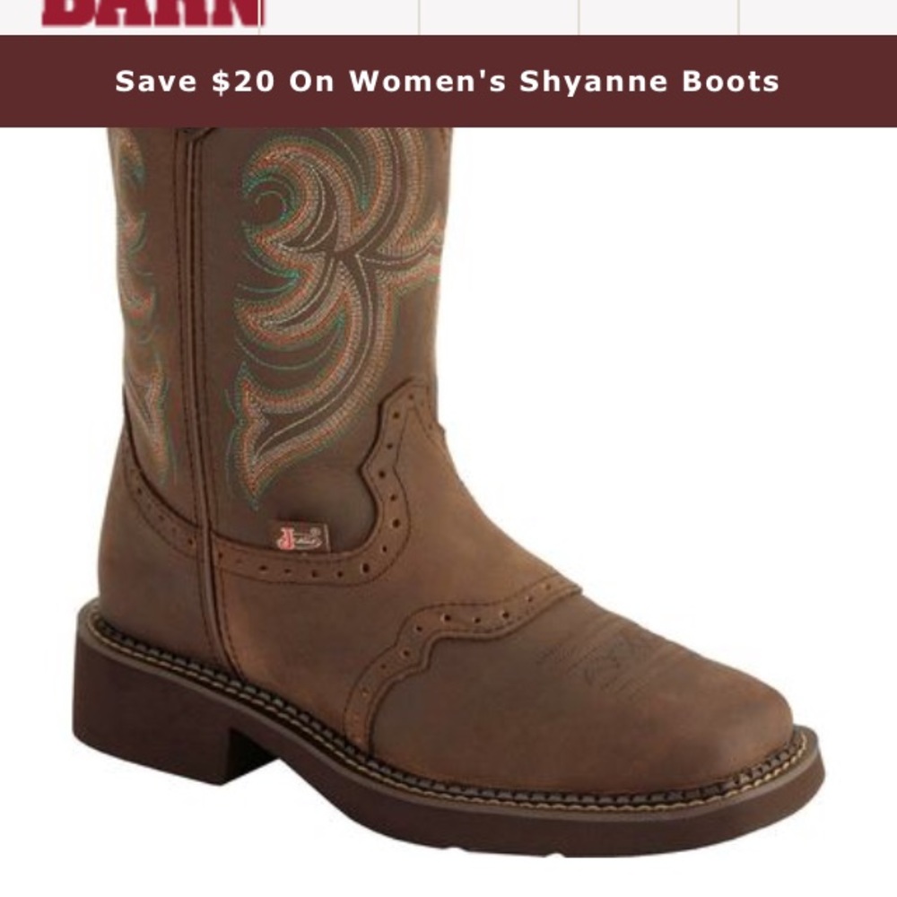 Justin boots women’s size 8 smoke free home wore 2